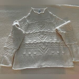 Abercrombie & Fitch BNWT Ivory Open Knit Cropped Sweater Size S BNWT